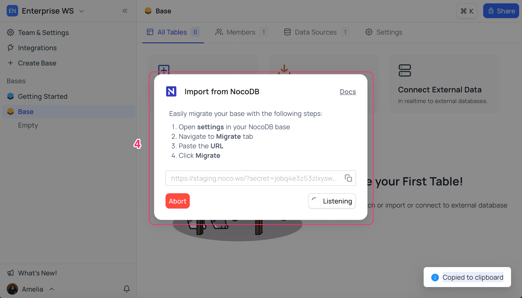 Generate Migration URL