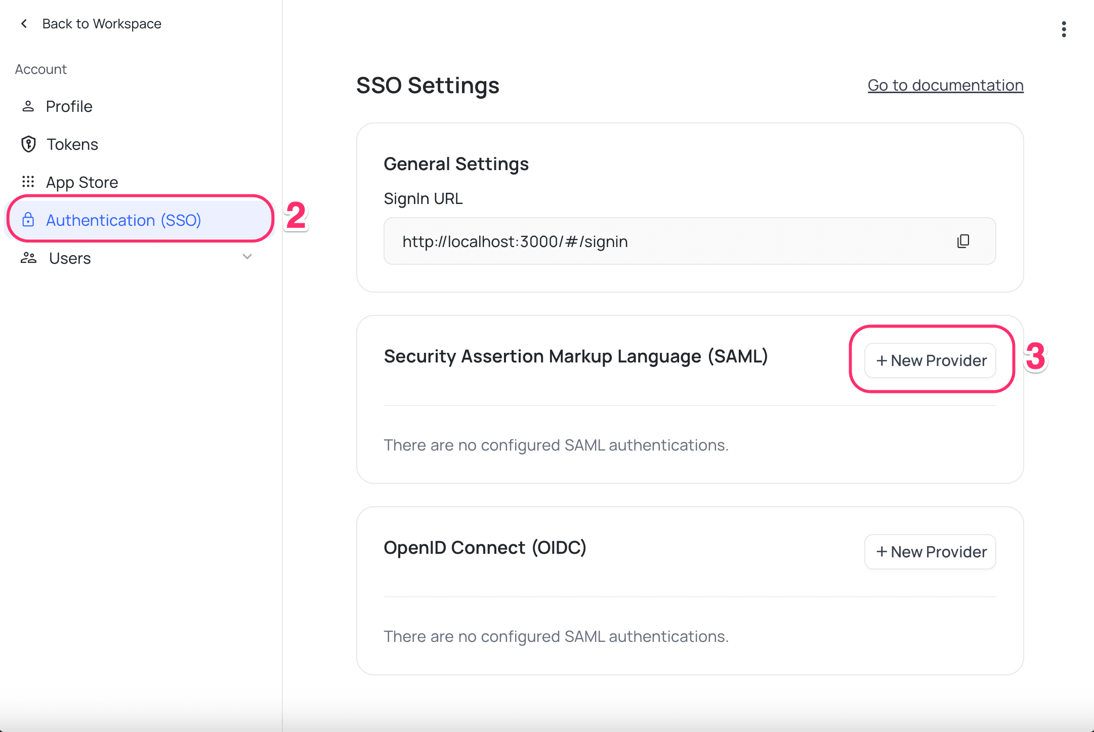 SAML SSO Configuration
