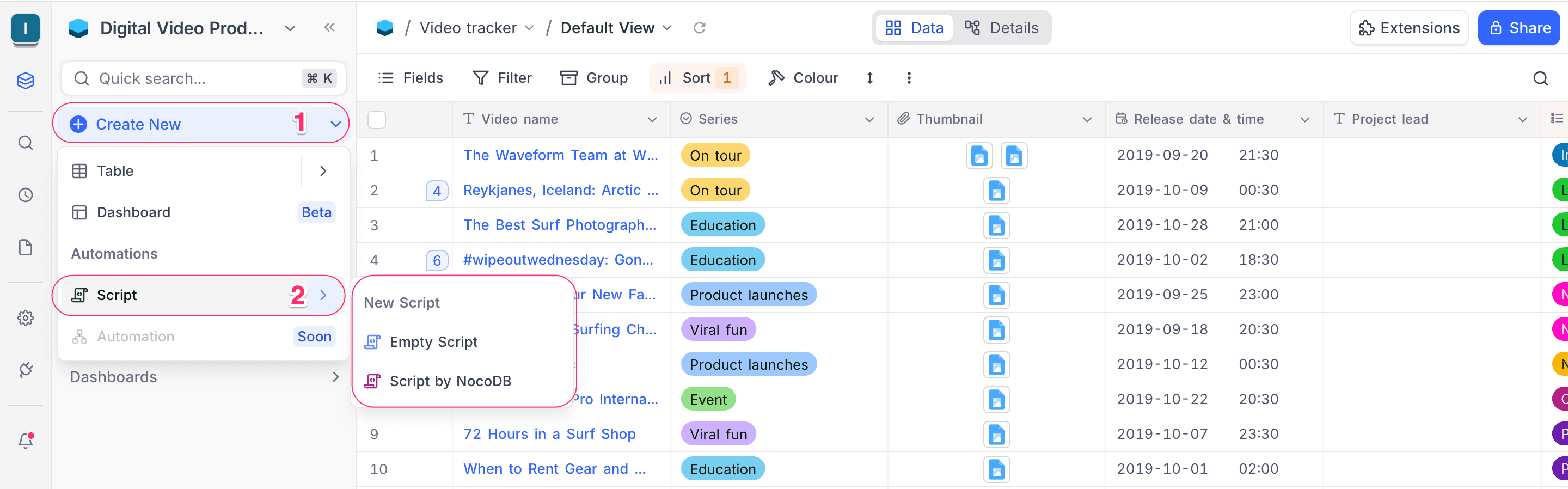 Create Script