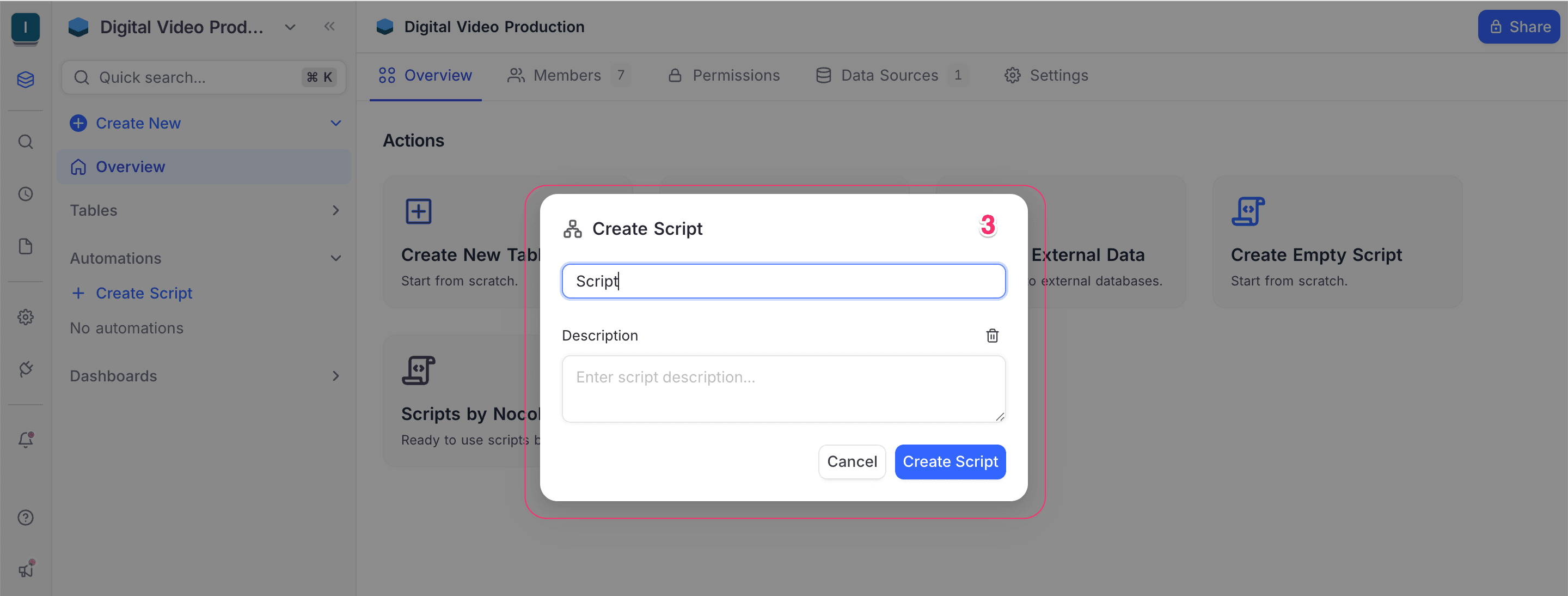 Create Script