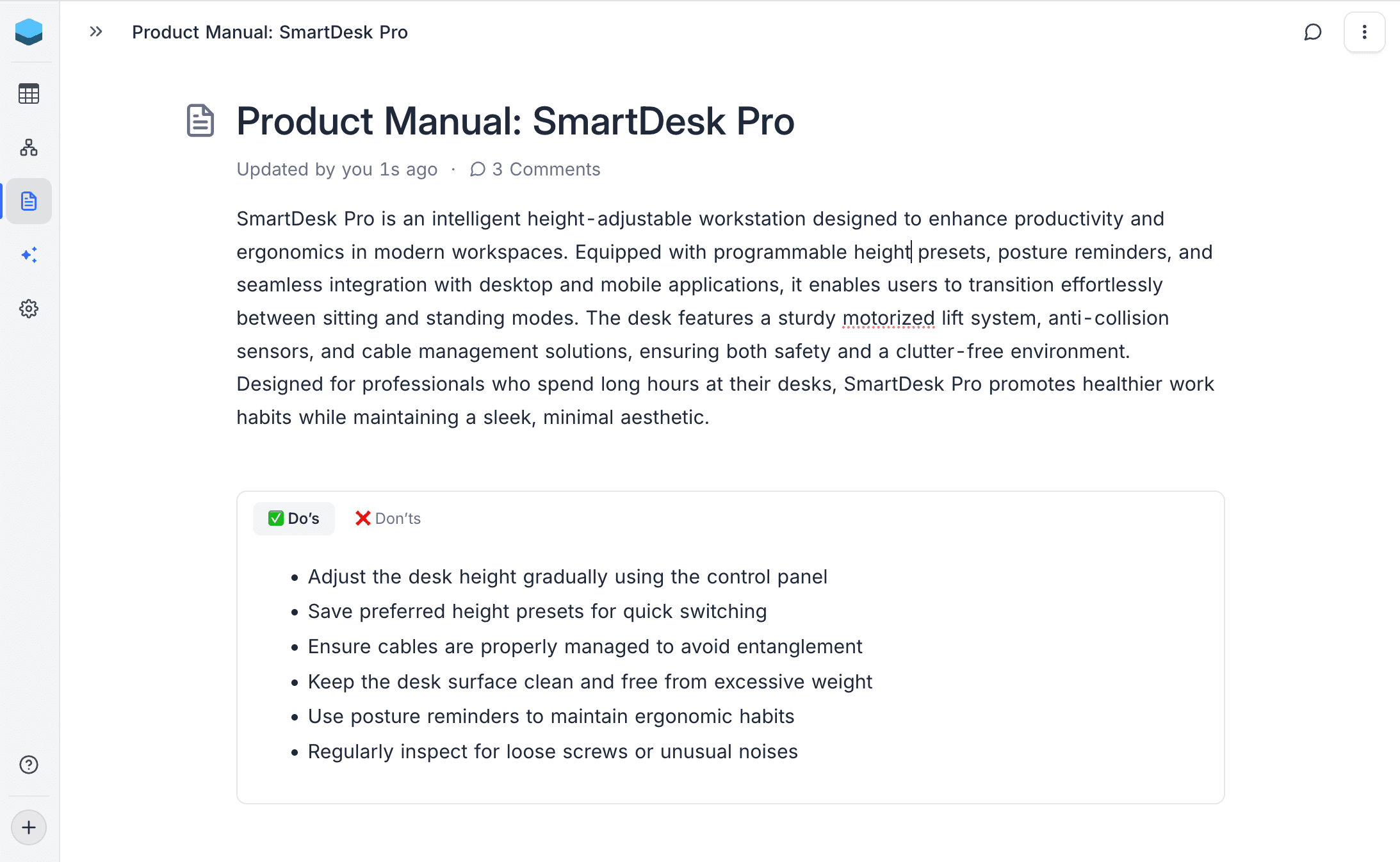 Tabs block with content