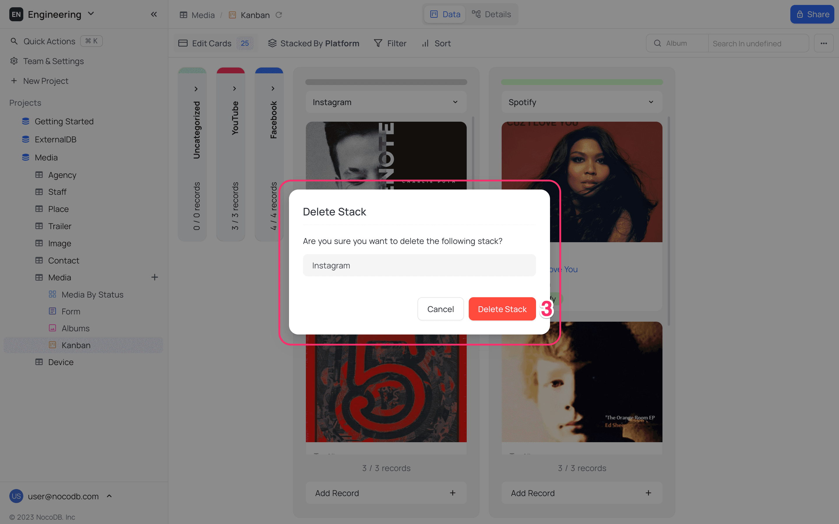 Delete Stack Confirmation